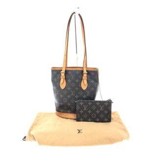 ルイヴィトン(LOUIS VUITTON)の▼▼LOUIS VUITTON ルイヴィトン レディース ショルダートート モノグラム プチ・バケット ポーチ付き  M42238 ブラウン(トートバッグ)