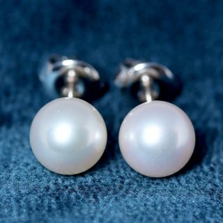 ミキモト(MIKIMOTO)のミキモト 7.8mm ピアス K18WG パール アコヤ真珠 アコヤパール 1P(イヤリング)