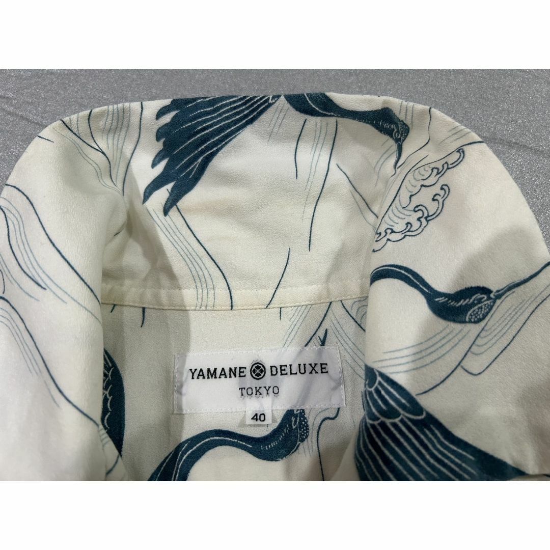 EVISU(エビス)の＊ヤマネ DELUXE TOKYO レーヨン混 波 鶴 アロハシャツ 40 メンズのトップス(シャツ)の商品写真