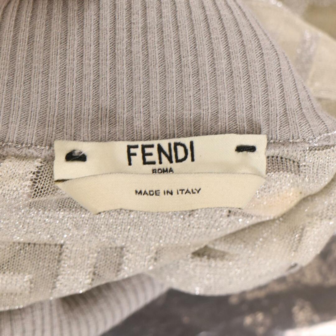 FENDI(フェンディ)のフェンディ FZY909 AA5I 19年 ｼﾙﾊﾞｰ ｽﾞｯｶ ｼｰｽﾙｰﾗﾒ ｻﾏｰﾆｯﾄ 40 レディースのレッグウェア(タイツ/ストッキング)の商品写真