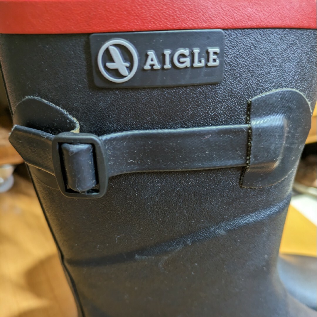 AIGLE(エーグル)のAIGLE  エーグル　レインブーツ　ブラック　サイズ37 レディースの靴/シューズ(レインブーツ/長靴)の商品写真