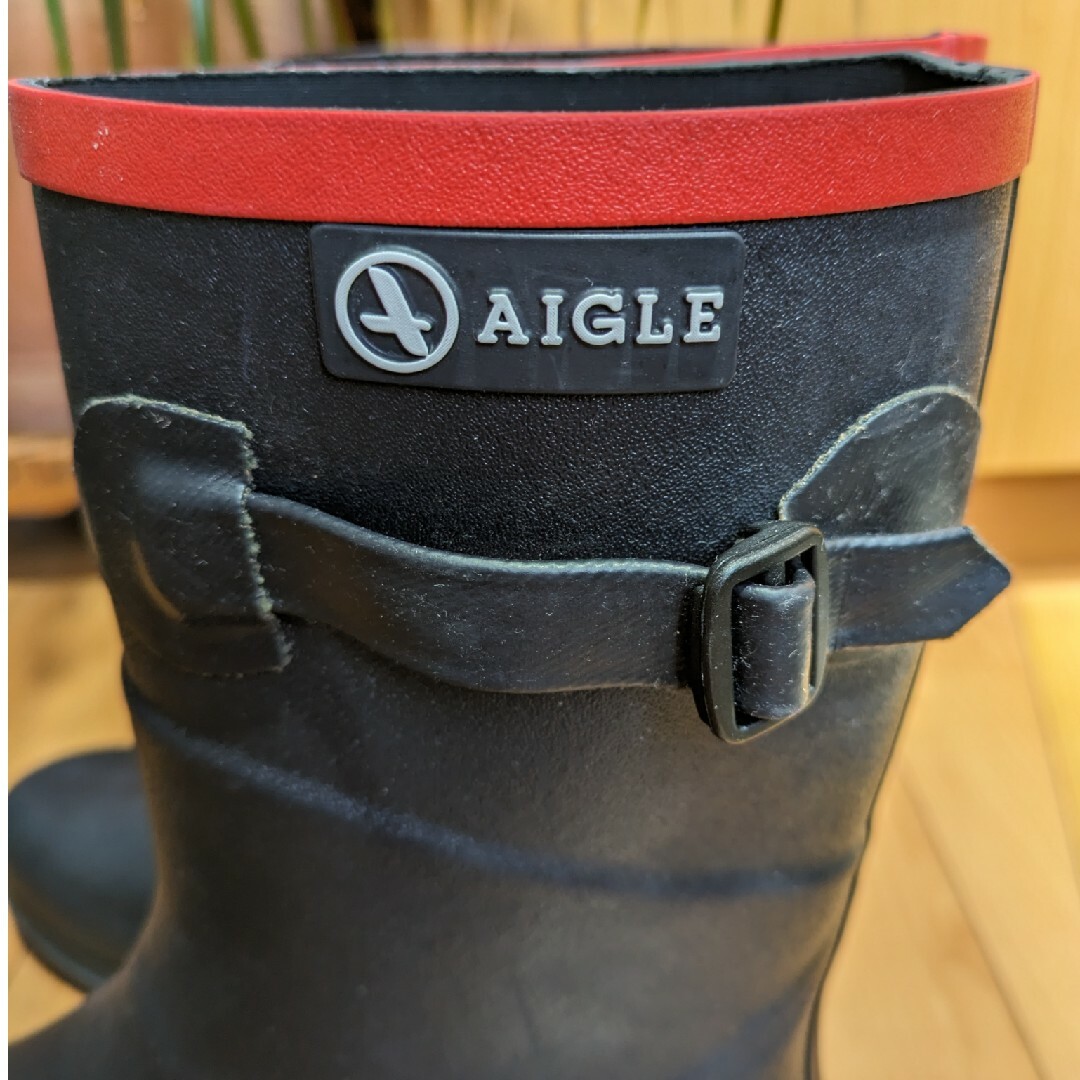 AIGLE(エーグル)のAIGLE  エーグル　レインブーツ　ブラック　サイズ37 レディースの靴/シューズ(レインブーツ/長靴)の商品写真