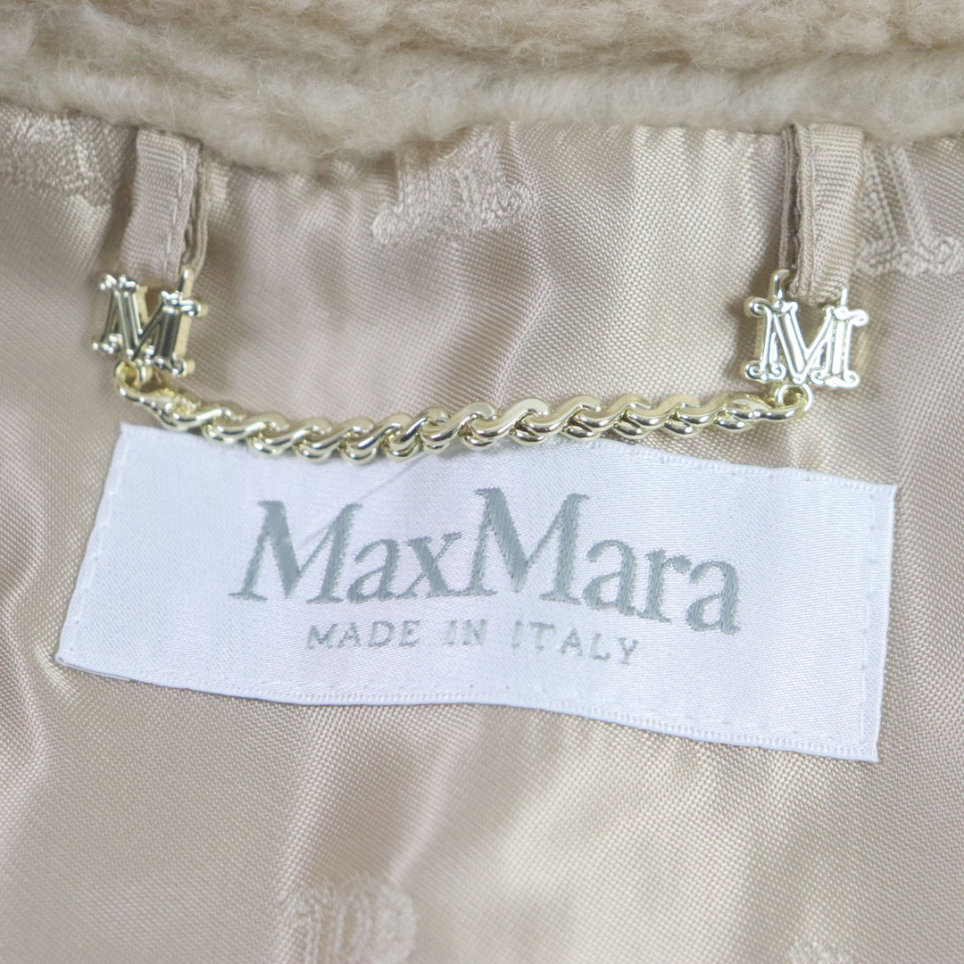 Max Mara(マックスマーラ)の極美品▼Max Mara マックスマーラ ADESSO 2022年製 23473111366 キャメル ウール シルク アルビノ テディベア ケープ ポンチョ M ガーメント付き イタリア製 正規品 レディース レディースのジャケット/アウター(ポンチョ)の商品写真