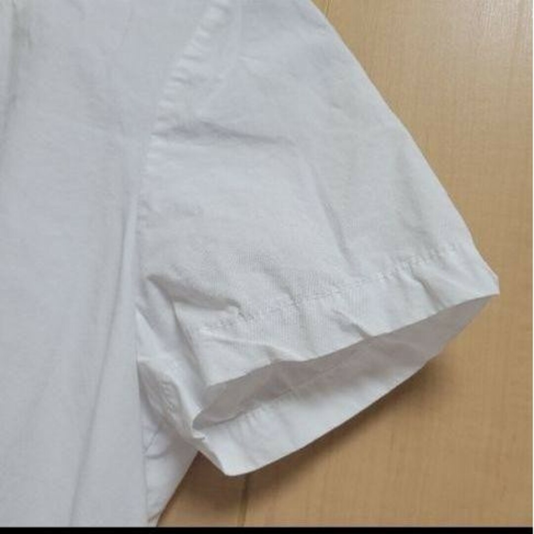 ♥️美品♥️手洗い可♥️ M ホワイト フリルブラウス コットン100％ レディースのトップス(シャツ/ブラウス(半袖/袖なし))の商品写真