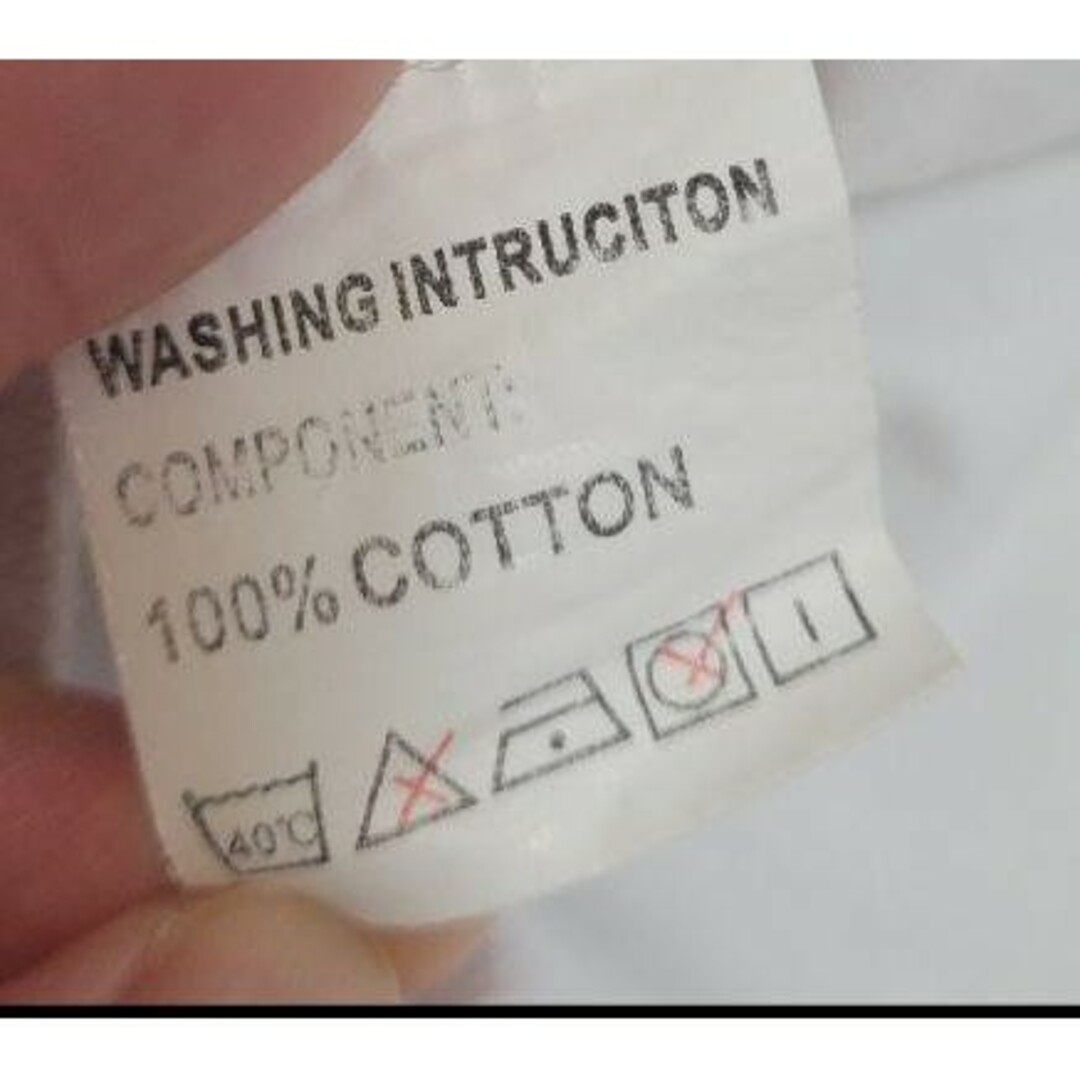 ♥️美品♥️手洗い可♥️ M ホワイト フリルブラウス コットン100％ レディースのトップス(シャツ/ブラウス(半袖/袖なし))の商品写真