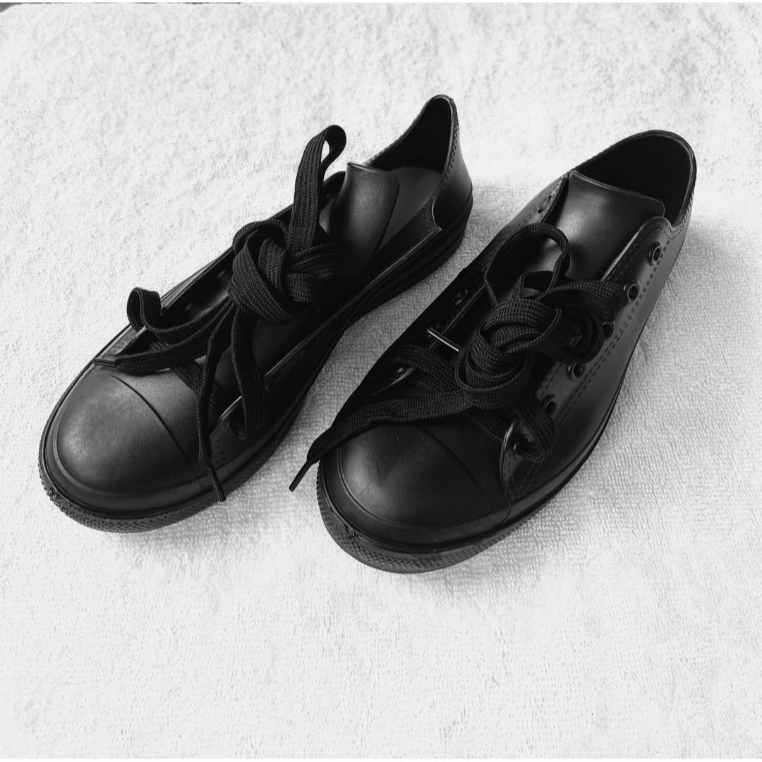 レインシューズ  レインスニーカー  防水 滑り止め 晴雨兼用 黒 24cm レディースの靴/シューズ(レインブーツ/長靴)の商品写真