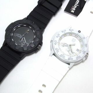 ルミノックス(Luminox)のLuminox ルミノックス 3000 Falling Bones FE SET 岩城滉一コラボ Final Edition ブラックアウト ホワイトアウト 2本セット 腕時計 (腕時計(アナログ))