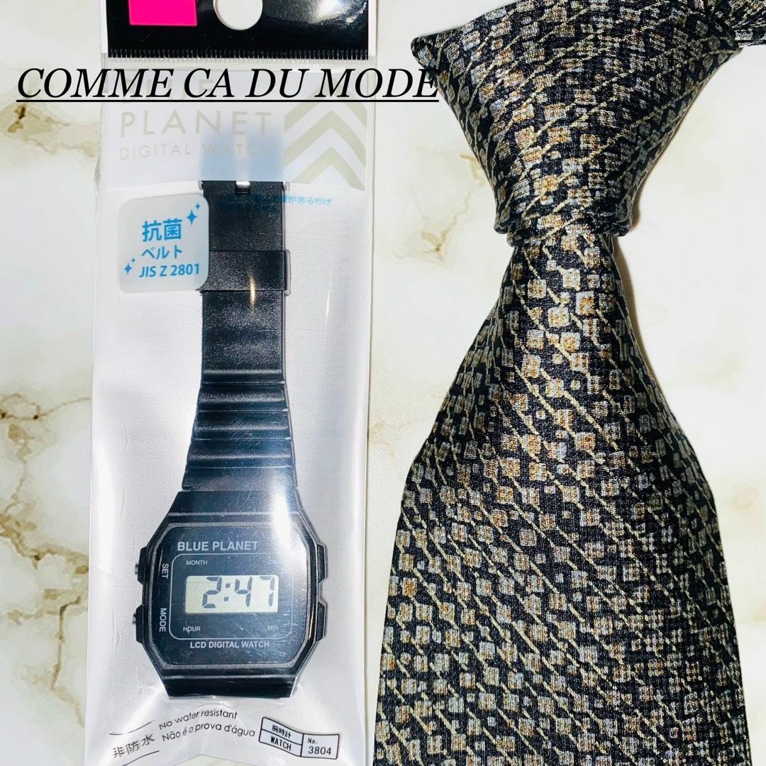 COMME CA DU MODE(コムサデモード)の【腕時計セット】COMME CA DU MODE シルクネクタイ　日本製　総柄 メンズのファッション小物(ネクタイ)の商品写真