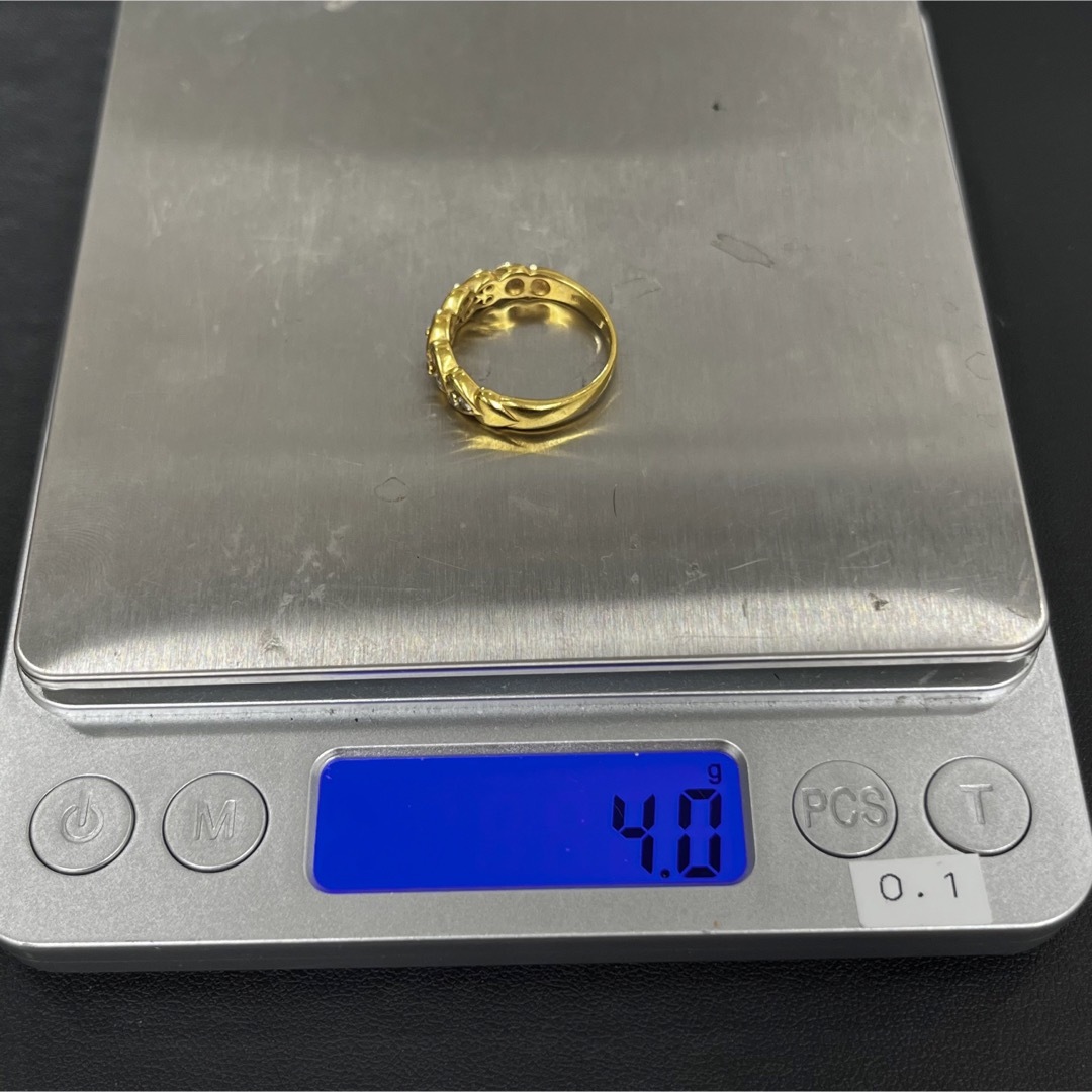 (Y051428)K18 YG リング 指輪 ダイヤモンド 18金 レディース レディースのアクセサリー(リング(指輪))の商品写真