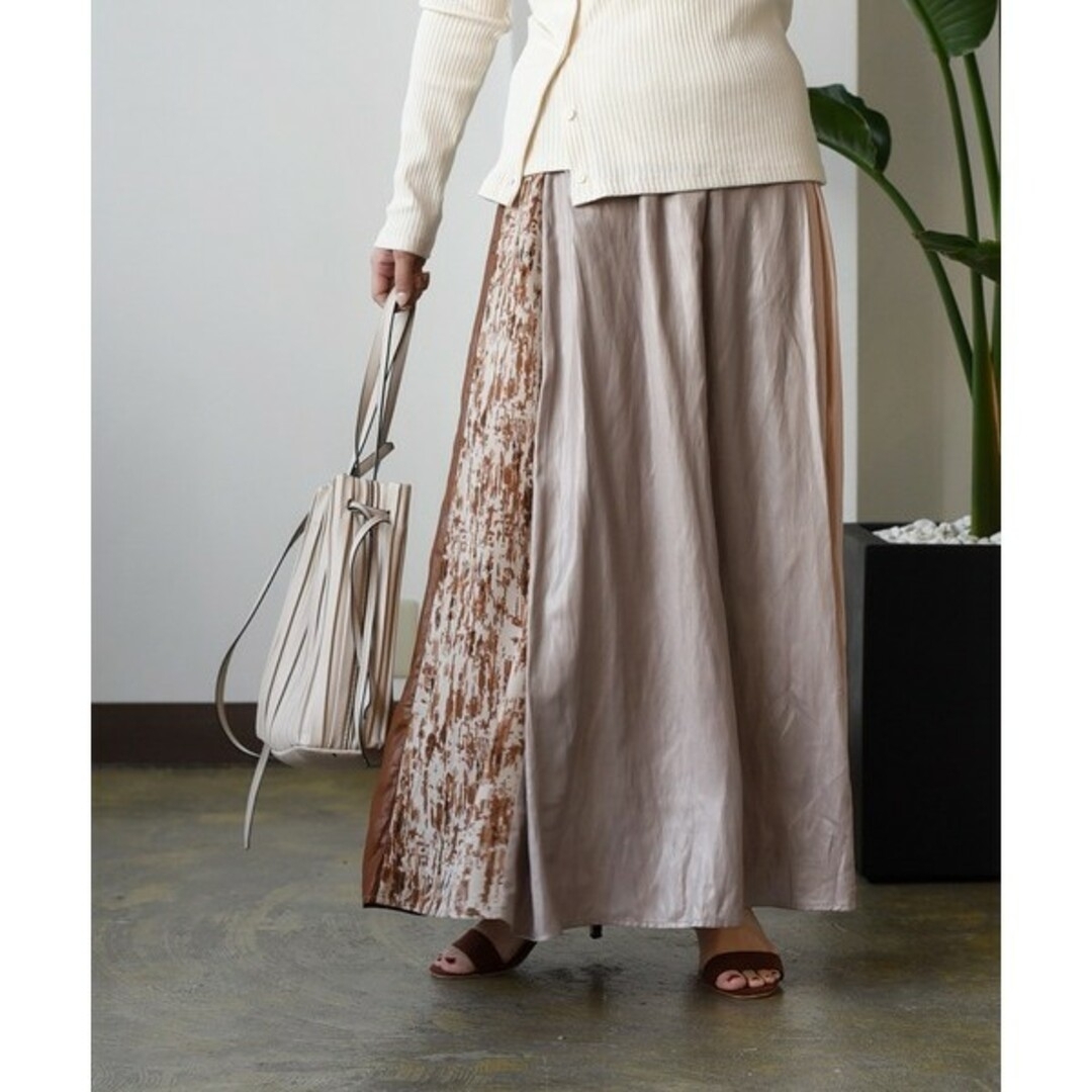 【Eimee Law】エイミーロウ 配色タックフレアー ロングスカート Ｍ レディースのスカート(ロングスカート)の商品写真