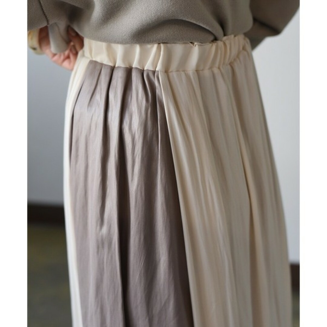 【Eimee Law】エイミーロウ 配色タックフレアー ロングスカート Ｍ レディースのスカート(ロングスカート)の商品写真