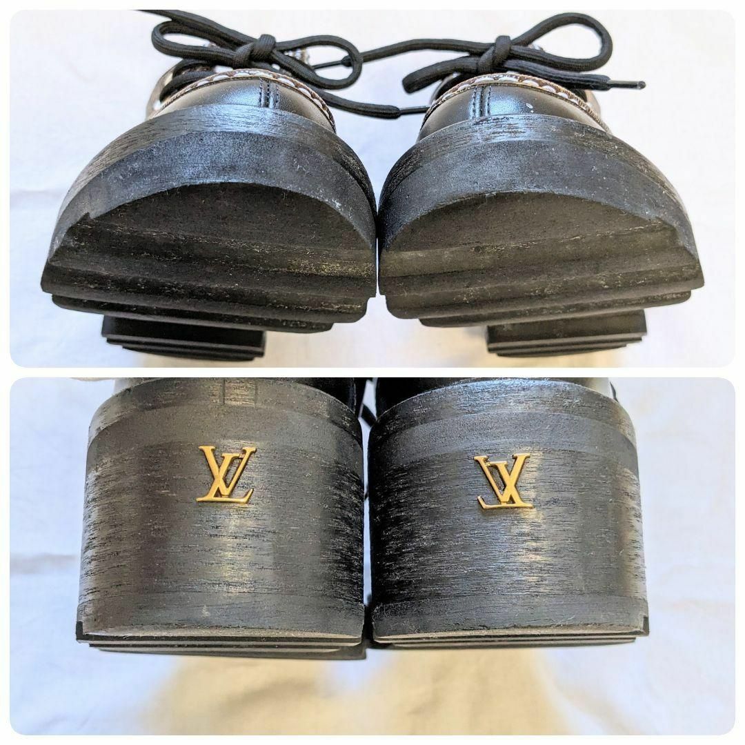 LOUIS VUITTON(ルイヴィトン)のルイヴィトン  革 靴 レザー レースアップ  モノグラム 37.5 レディースの靴/シューズ(ローファー/革靴)の商品写真