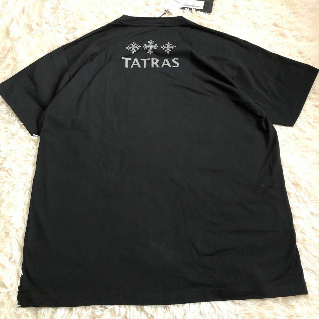 TATRAS(タトラス)の【新品】タトラス バックロゴ 胸ポケットロゴ Tシャツ 05 黒 21SS タグ メンズのトップス(Tシャツ/カットソー(半袖/袖なし))の商品写真