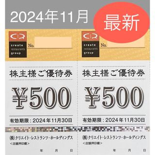 最新版）防水発送 クリレス 1000円分 株主優待券 千円分