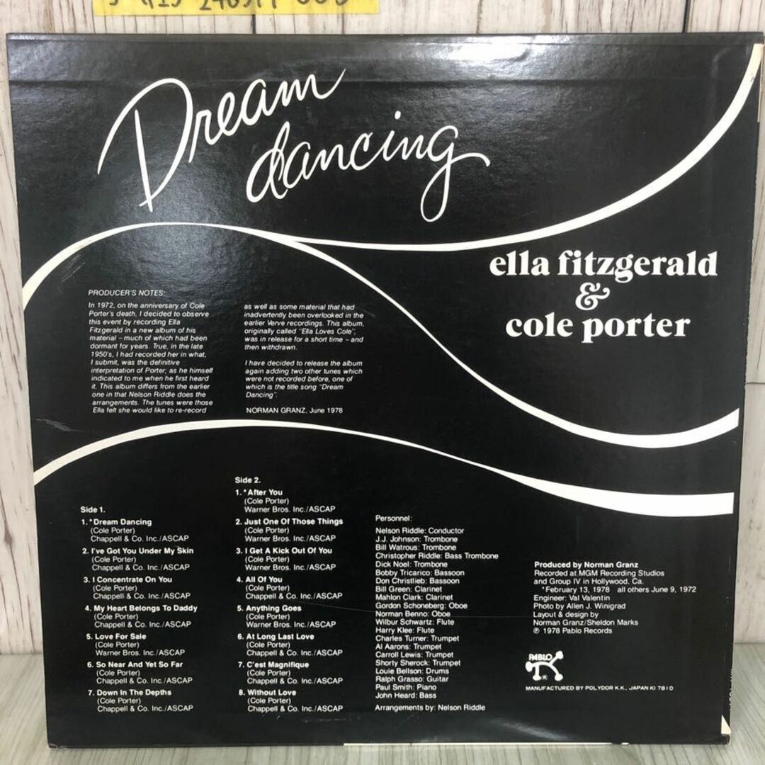 3-#LP ドリーム・ダンシング エラ・フィッツフェラルド Dream dancing ella fitzgerald &amp; cole porter MTF 1097 ジャズ ディスクキズ有 エンタメ/ホビーのエンタメ その他(その他)の商品写真