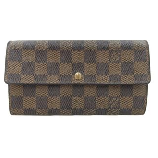 ルイヴィトン(LOUIS VUITTON)の【本物保証】 ルイヴィトン LOUIS VUITTON ダミエ ポルトフォイユ サラ N61726 ホック付長財布 エベヌ(財布)