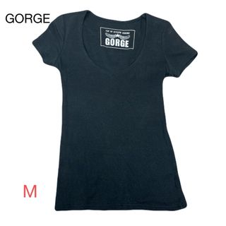 GORGE - GORGE タイト　Tシャツ　谷間　深Vネック　セクシー