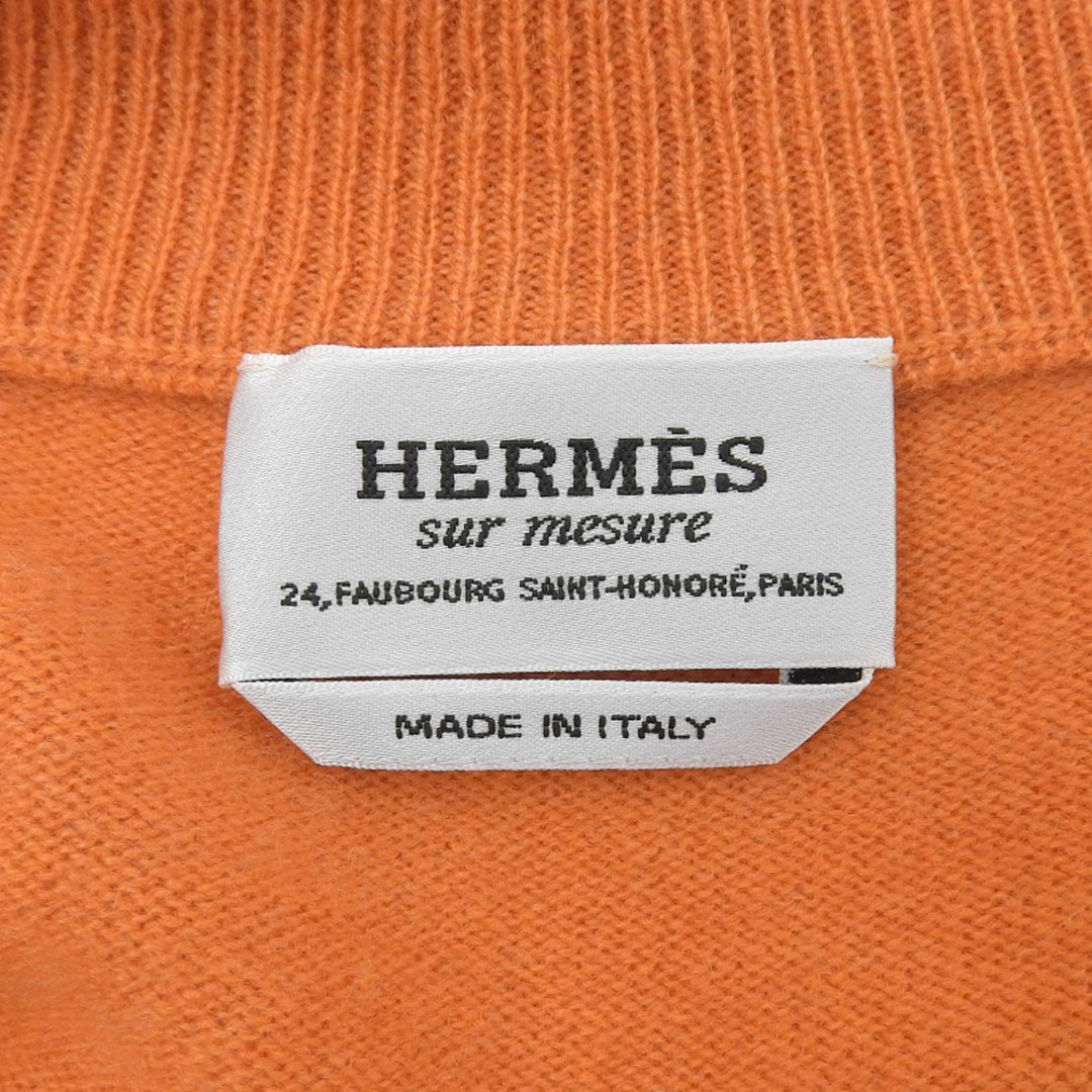 Hermes(エルメス)の【本物保証】 超美品 エルメス HERMES セーター メンズ カシミヤ カシミア オレンジ エルメスカラー メンズのトップス(ニット/セーター)の商品写真