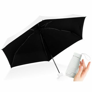 【色: バニラホワイト】超軽量222g スマホサイズ【1年中使える晴雨両用】完全(その他)