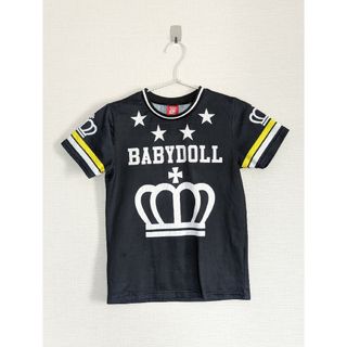 BABYDOLL - ベビードール　半袖　Tシャツ　150　メッシュ　トップス　ロゴプリント　黒