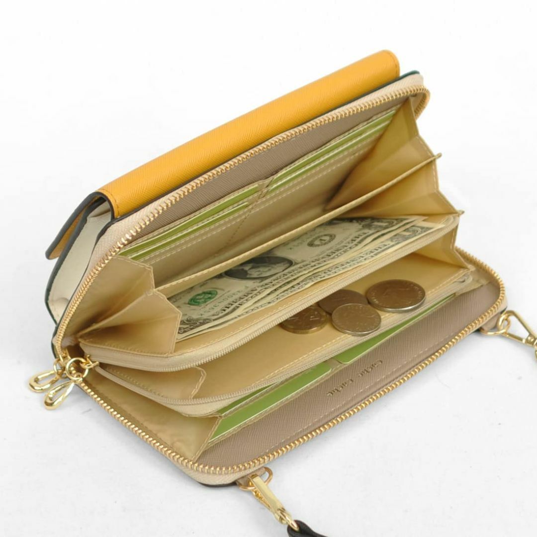 【色: グレー】[カシュカシュ] コンビカラーお財布ショルダーバッグ 11-00 レディースのバッグ(その他)の商品写真