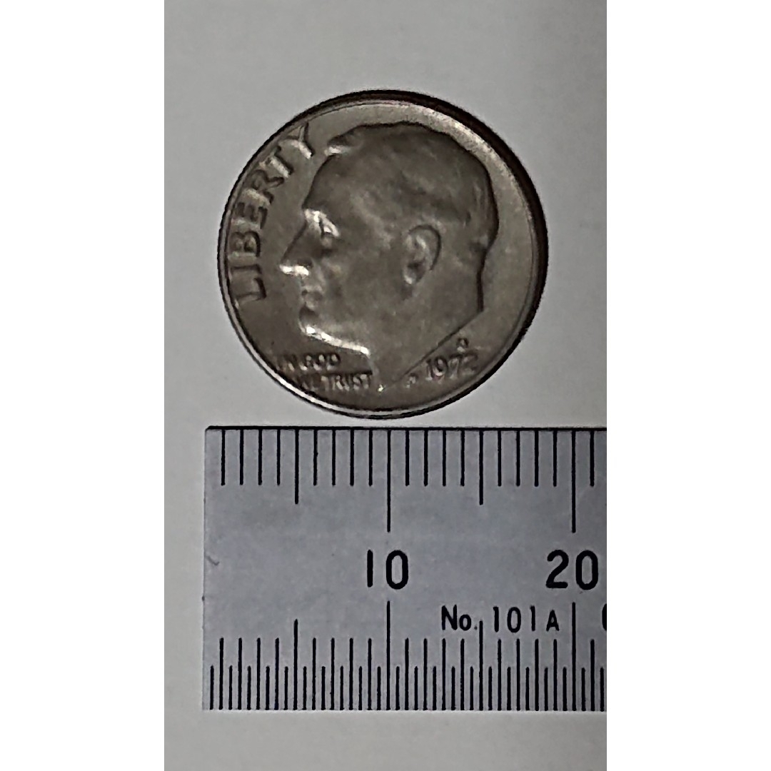 アメリカ ルーズベルト大統領 1972年 10セント銀貨 (匿名配送) エンタメ/ホビーのコレクション(その他)の商品写真