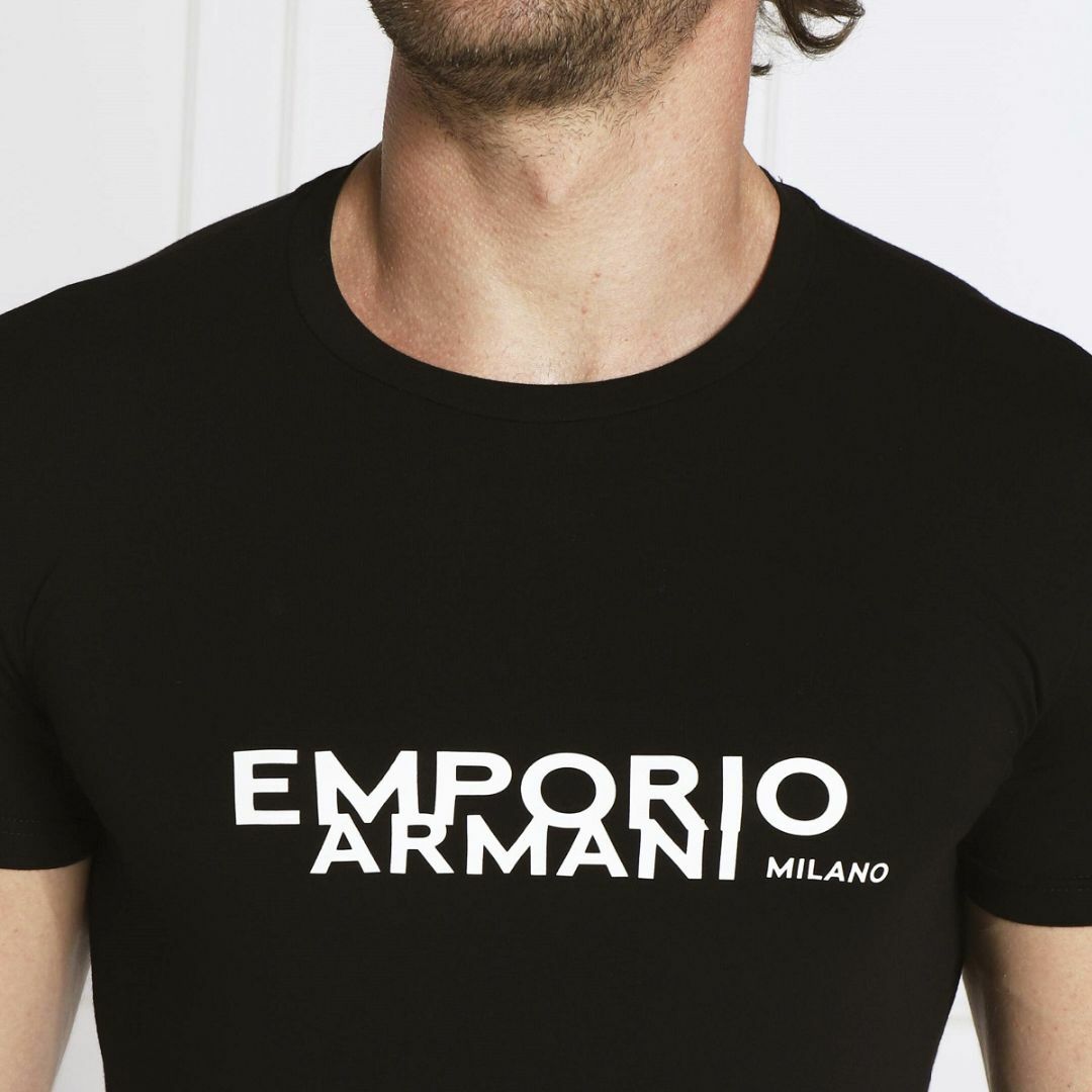 Emporio Armani(エンポリオアルマーニ)の送料無料 72 EMPORIO ARMANI エンポリオアルマーニ 111035 2F725 ブラック Tシャツ ロゴ 半袖 size M メンズのトップス(Tシャツ/カットソー(半袖/袖なし))の商品写真