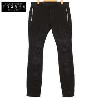 BALMAIN - バルマン ﾌﾞﾗｯｸ RH05135Z176 ﾘｯﾌﾟﾄﾞ ｽｷﾆｰ ｼﾞｰﾝｽﾞ 33