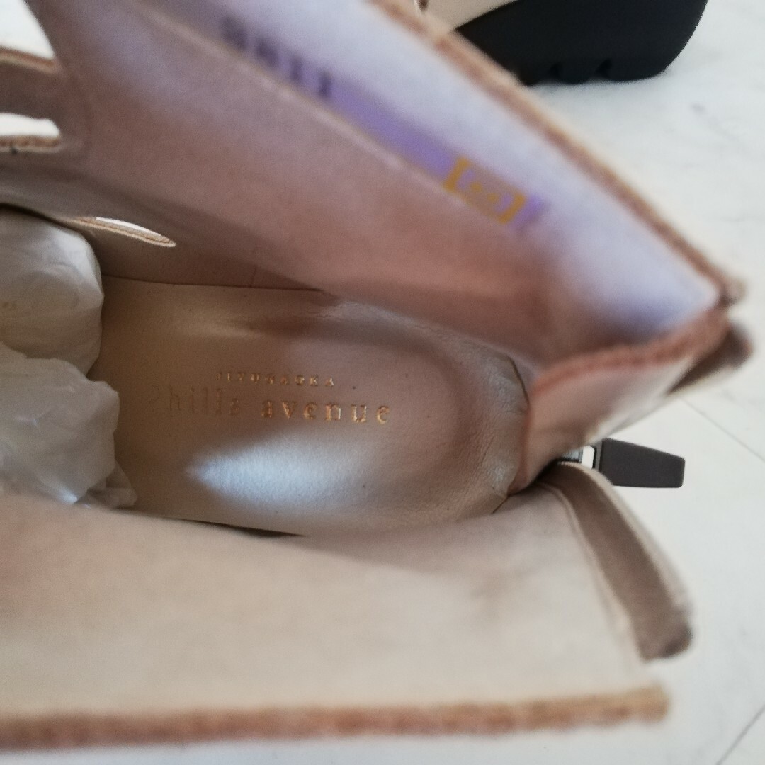 ヒルズアベニュー本革エナメルレースアップサンダル 22cm レディースの靴/シューズ(サンダル)の商品写真