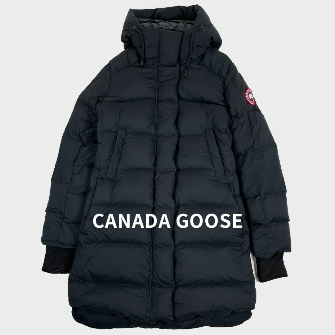 CANADA GOOSE(カナダグース)の美品 CANADA GOOSE カナダグース アリストン ダウンコート M 黒 レディースのジャケット/アウター(ダウンコート)の商品写真