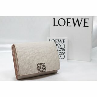 LOEWE - 【LOEWE】　三つ折り財布　中古/美品　グレーベージュ