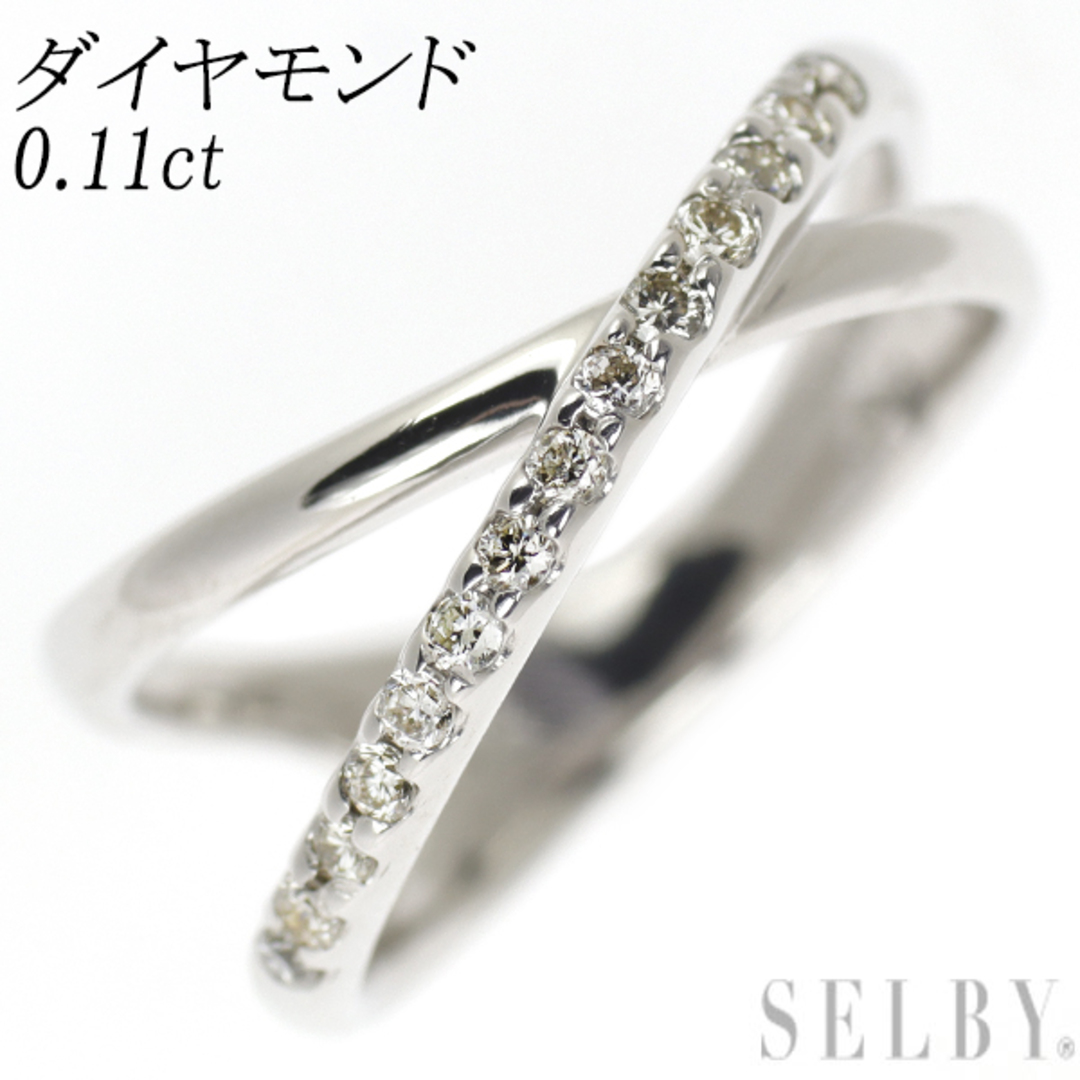 K18WG ダイヤモンド リング 0.11ct  ピンキー レディースのアクセサリー(リング(指輪))の商品写真