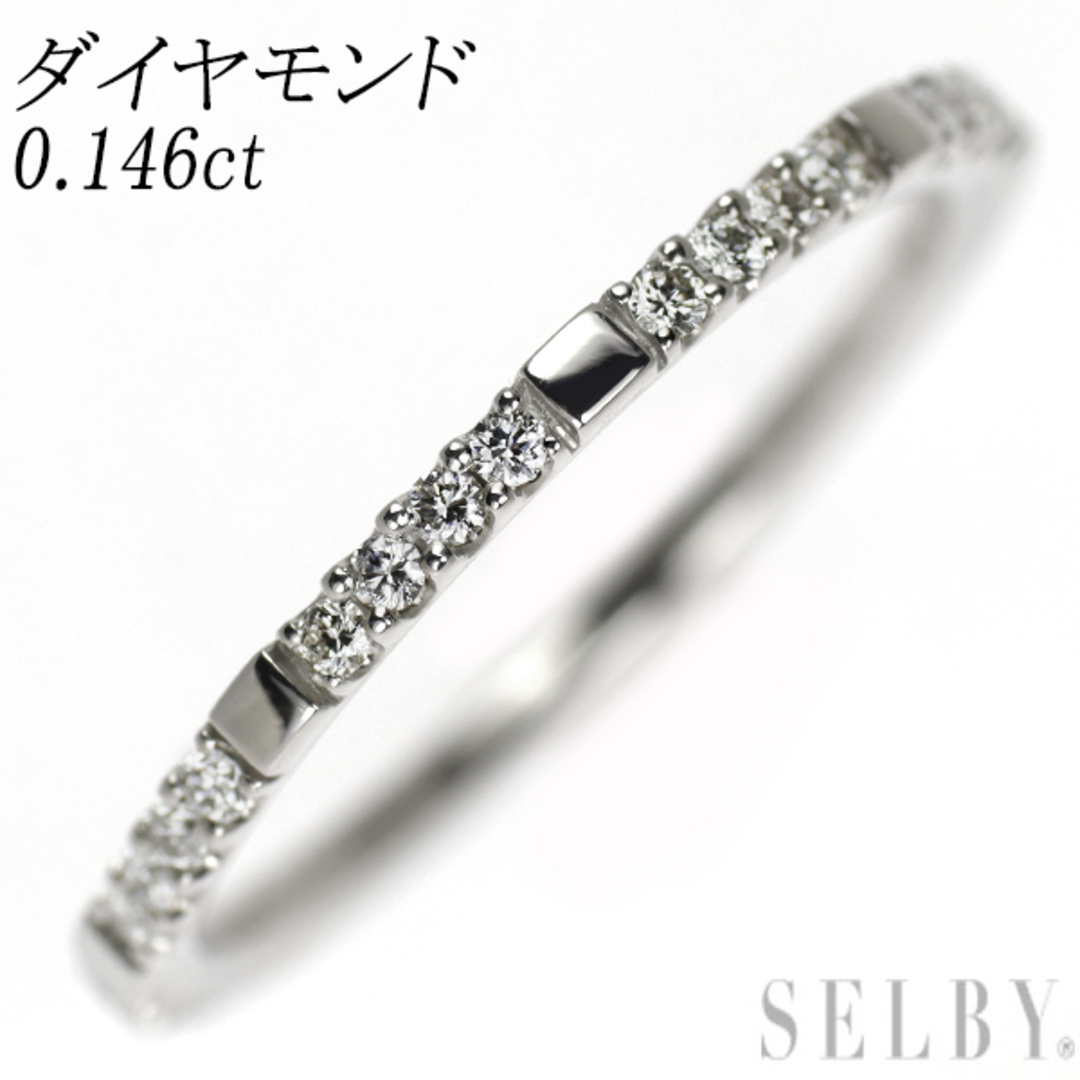 Pt900 ダイヤモンド リング 0.146ct ハーフエタニティ レディースのアクセサリー(リング(指輪))の商品写真