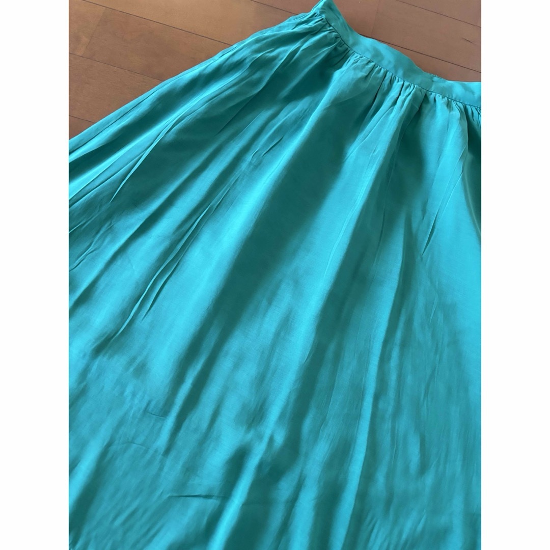 【グリーンギャザースカート】vis レディースのスカート(ロングスカート)の商品写真