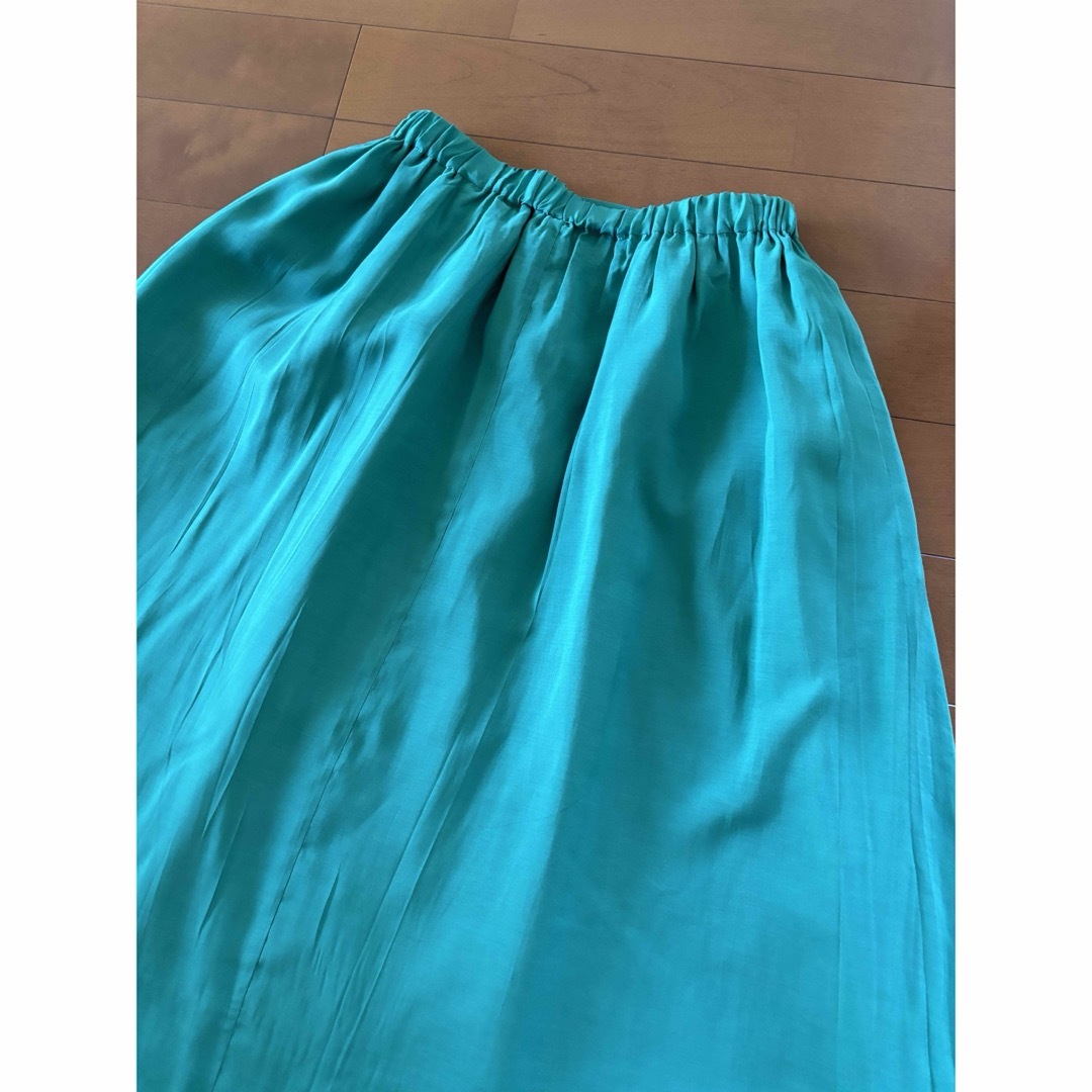 【グリーンギャザースカート】vis レディースのスカート(ロングスカート)の商品写真