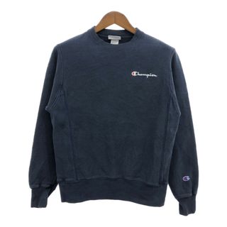 チャンピオン(Champion)のChampion チャンピオン REVERSE WEAVE リバースウィーブ スウェット ワンポイント ネイビー (メンズ SMALL) 中古 古着 Q6957(スウェット)