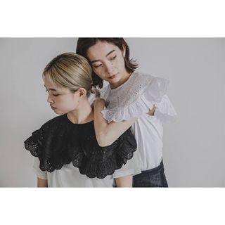 美品sea new york パープルトップスギャザー