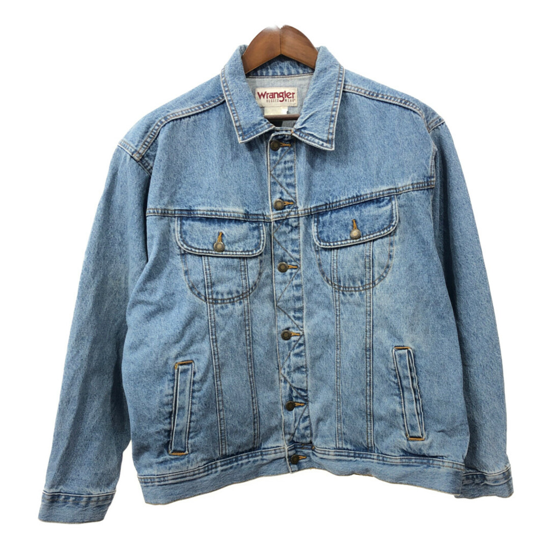 Wrangler(ラングラー)のWrangler ラングラー REGGED WEAR デニムジャケット ライトブルー (メンズ XL相当) 中古 古着 Q6961 メンズのジャケット/アウター(Gジャン/デニムジャケット)の商品写真