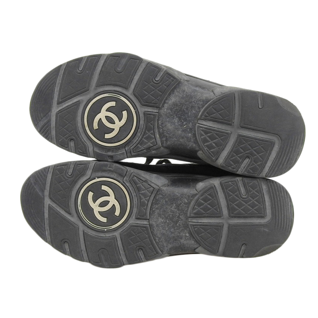 CHANEL(シャネル)のシャネル CHANEL シャネル CCココマーク スニーカー シューズ メンズ スエード カーフレザー ブラック 38 R G33745 38 メンズの靴/シューズ(その他)の商品写真