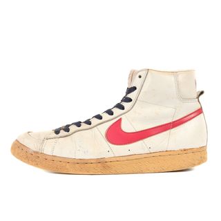 NIKE / vintage ナイキ ヴィンテージ サイズ:28.0cm / 80s BLAZER LEATHER HI 1982年製 / 台湾製 ブレザー レザー ハイ ホワイト レッド US10 / 80年代 ハイカット スニーカー シューズ 靴【メンズ】【中古】(スニーカー)