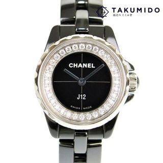 シャネル レディース腕時計 J12 XS クオーツ H5235 中古 ダイヤモンド ブラック文字盤 ブラックセラミック CHANEL 【中古】 | ウォッチ 黒 ダイアモンド ファッション 電池式 QZ ブランド小物 Aランク