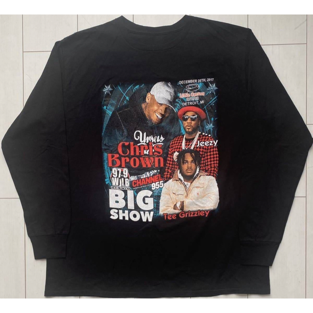 RAP MUSICIAN(ラップミュージシャン)の美品 chris brown jeezy rap tees black 黒 XL メンズのトップス(Tシャツ/カットソー(七分/長袖))の商品写真