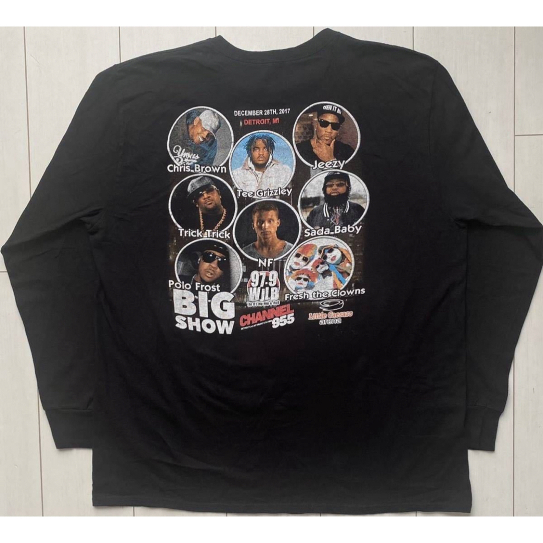 RAP MUSICIAN(ラップミュージシャン)の美品 chris brown jeezy rap tees black 黒 XL メンズのトップス(Tシャツ/カットソー(七分/長袖))の商品写真
