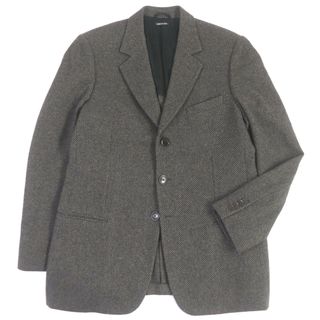 ジョルジオアルマーニ(Giorgio Armani)の極美品□GIORGIO ARMANI ジョルジオアルマーニ カシミヤ100％ 黒タグ BORGO21 織柄 シングル ツイードジャケット テーラードジャケット ブラウン系 48 イタリア製 正規品 メンズ(テーラードジャケット)