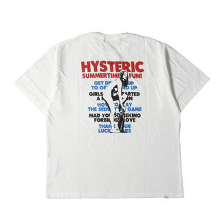 新品 HYSTERIC GLAMOUR ヒステリックグラマー Tシャツ サイズ:XL / 3SS SUMMER TIME FUN クルーネック 半袖Tシャツ / ヌード ガール ウーマン ロゴ ダーティーホワイト 白 / 日本製 トップス カットソー【メンズ】