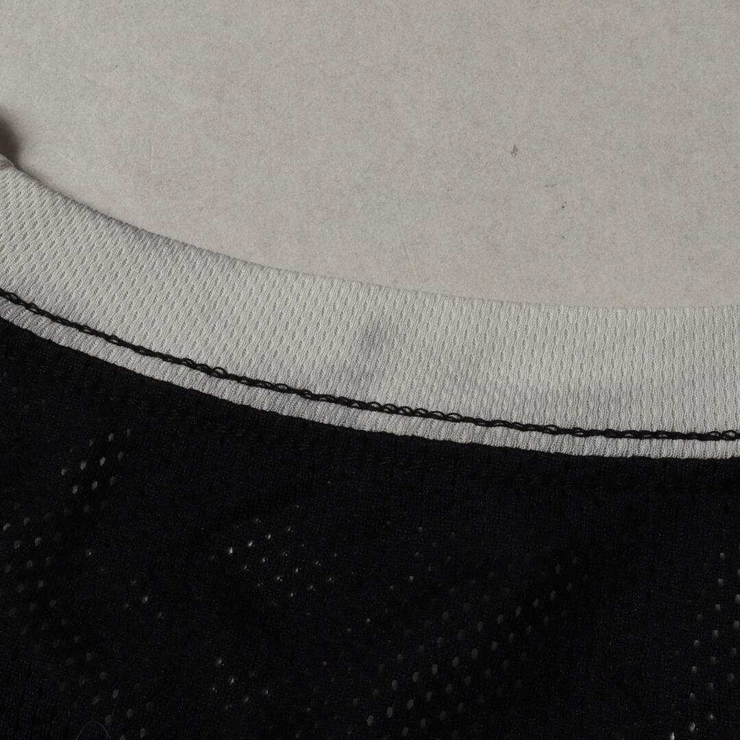 MOUNTAIN RESEARCH(マウンテンリサーチ)のMOUNTAIN RESEARCH マウンテンリサーチ Tシャツ サイズ:XL グラフィック ロゴ メッシュ クルーネック 半袖Tシャツ Racer Shirt S/S MTR-1945 ブラック ホワイト グレー / トップス カットソー 日本製【メンズ】【中古】 メンズのトップス(Tシャツ/カットソー(半袖/袖なし))の商品写真