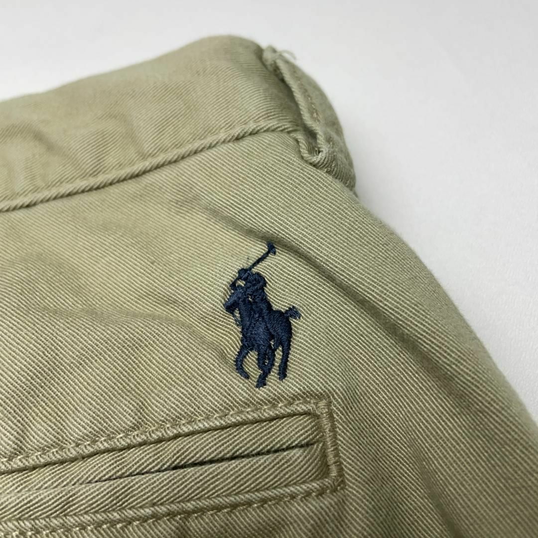 POLO RALPH LAUREN(ポロラルフローレン)のポロラルフローレンチノパンツベージュw34古着メンズポロチノポニーロゴ刺繍メンズ メンズのパンツ(チノパン)の商品写真