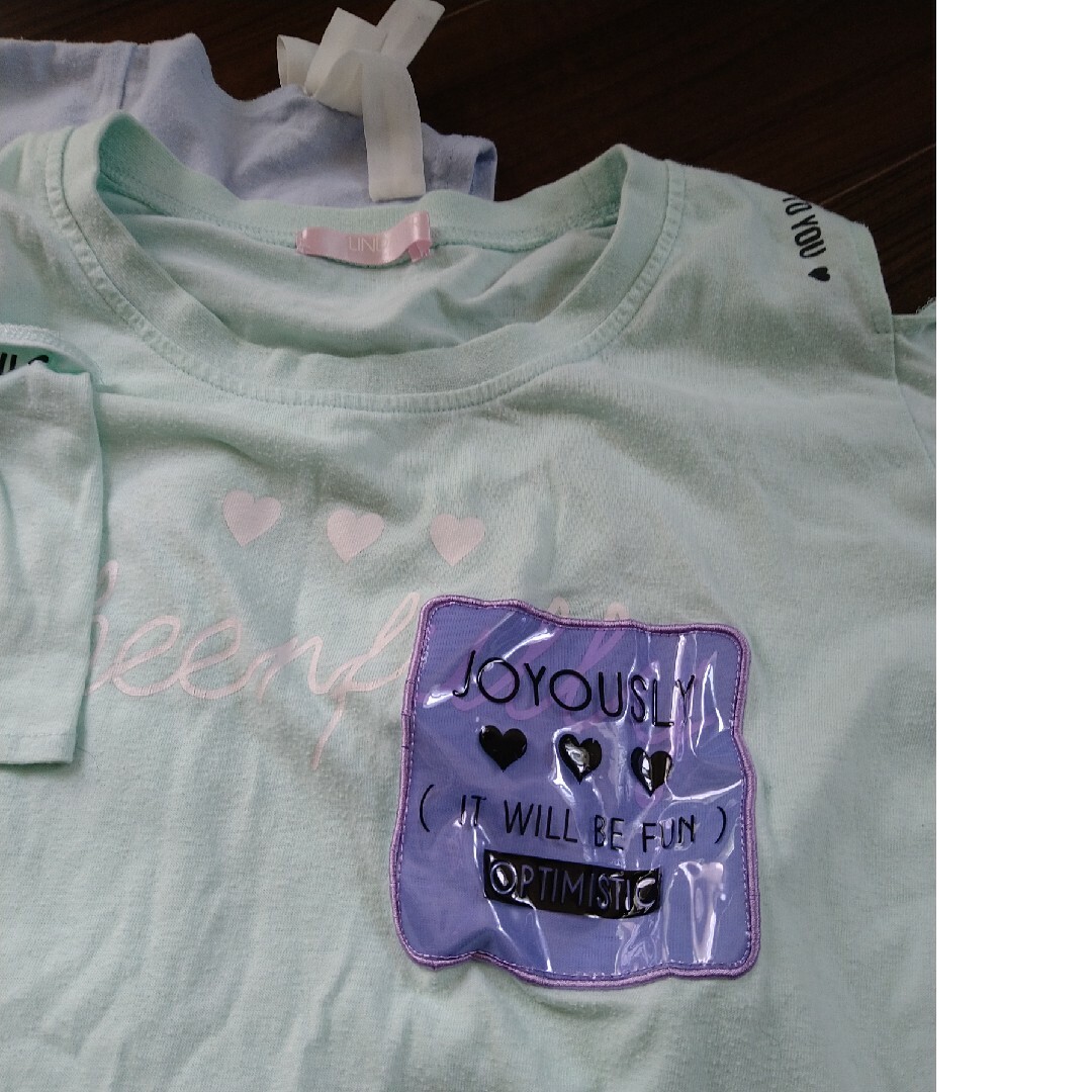 Tシャツ　女の子　２枚セット　160 キッズ/ベビー/マタニティのキッズ服女の子用(90cm~)(Tシャツ/カットソー)の商品写真