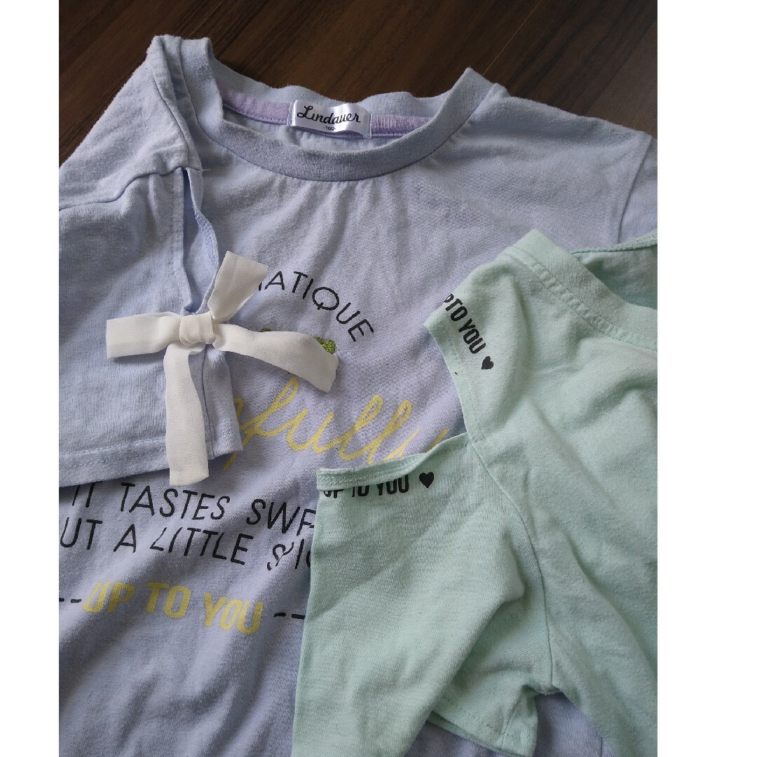 Tシャツ　女の子　２枚セット　160 キッズ/ベビー/マタニティのキッズ服女の子用(90cm~)(Tシャツ/カットソー)の商品写真