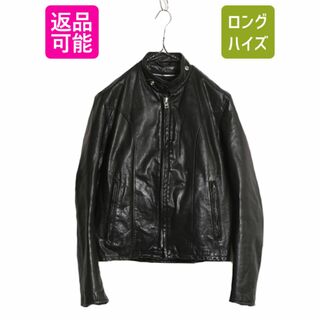 80s USA製 ★ ショット 本革 レザー シングル ライダース ジャケット メンズ M 80年代 ヴィンテージ Schott カウハイド 革ジャン ブラック(ライダースジャケット)